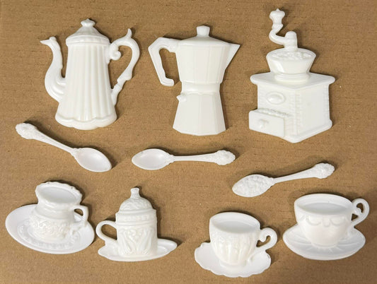 Vintage Tea & Coffee Resin Craft Embellishments